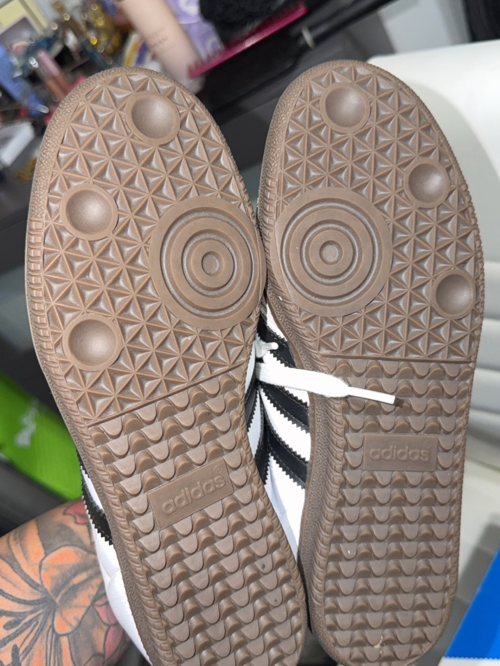 adidas White Black Samba Retro Trainers - Picture 6 of 7